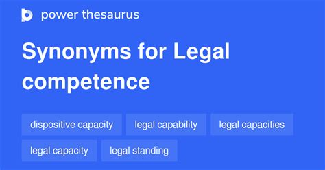 Competency Synonyms & Antonyms .